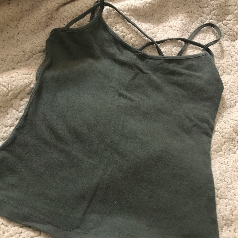 Navy green tank top